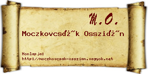 Moczkovcsák Osszián névjegykártya